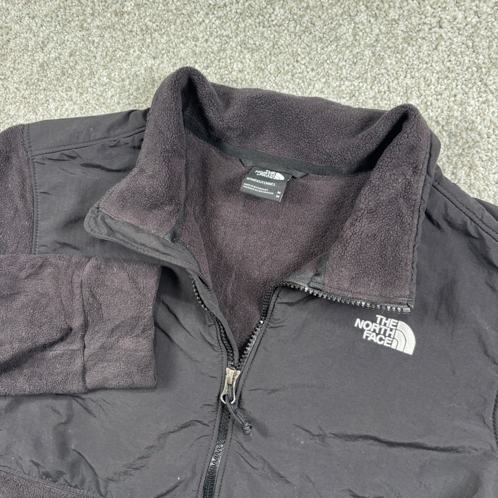 The North Face Jacket Womens M Black Fleece Full Zip Hybrid Overlay